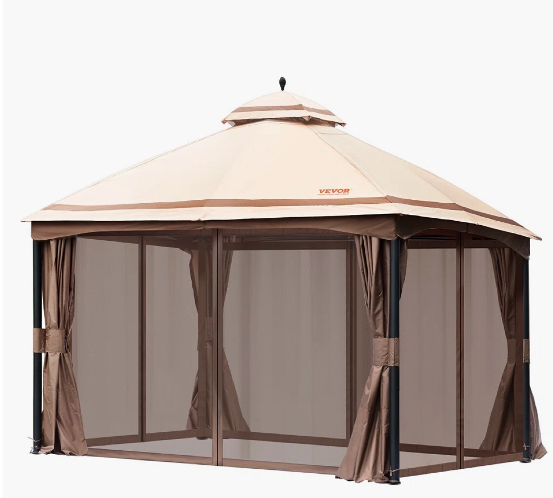 (incomplete)13 Ft. W X 10 Ft. D Metal Patio Gazebo