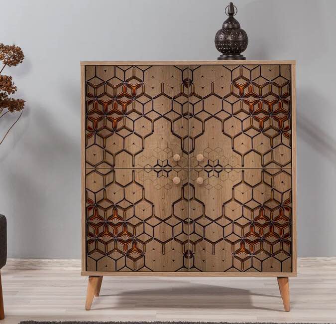 (incomplete hardware only)Brittingham 4 - Door  Accent Cabinet