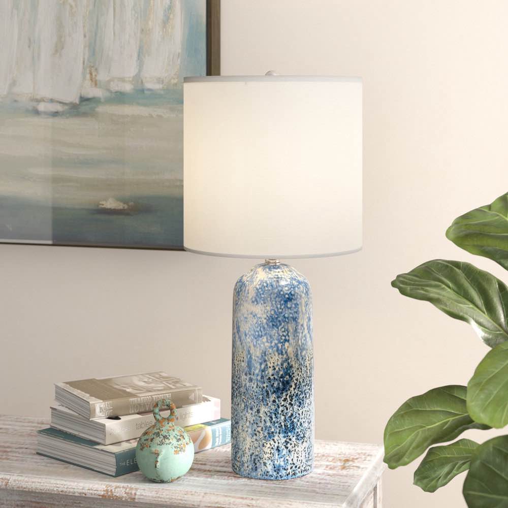 Woodbury 25" Blue Table Lamp