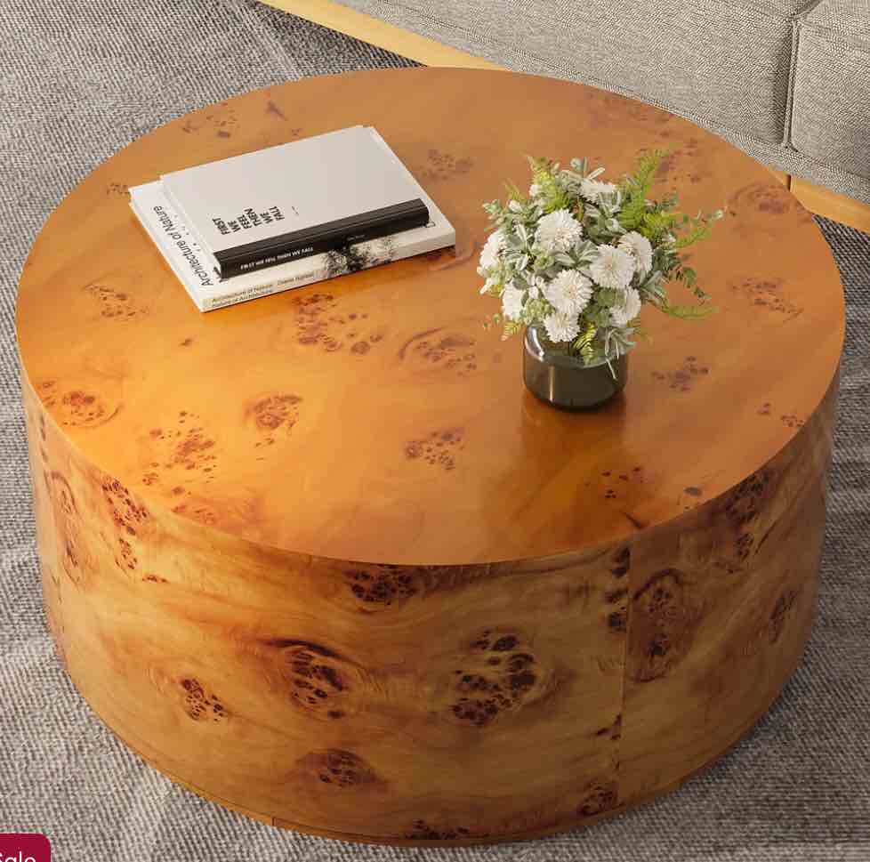 Minster Burl Wood Coffee Table