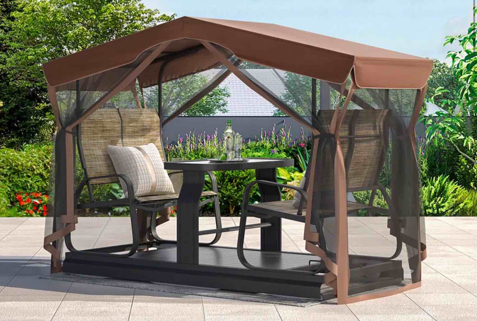 Outdoor Musheerah Gliding Metal Chair (incomplete 1 box only)