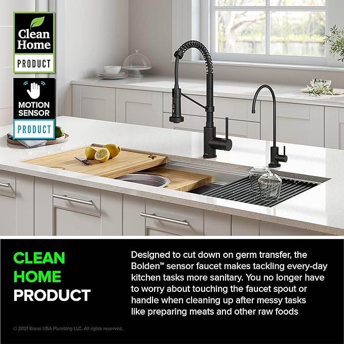 Kraus Bolden Touchless Sensor Commercial Style 2-Function Single Handle Pull-Down Kitchen Faucet (incomplete, side faucet only)