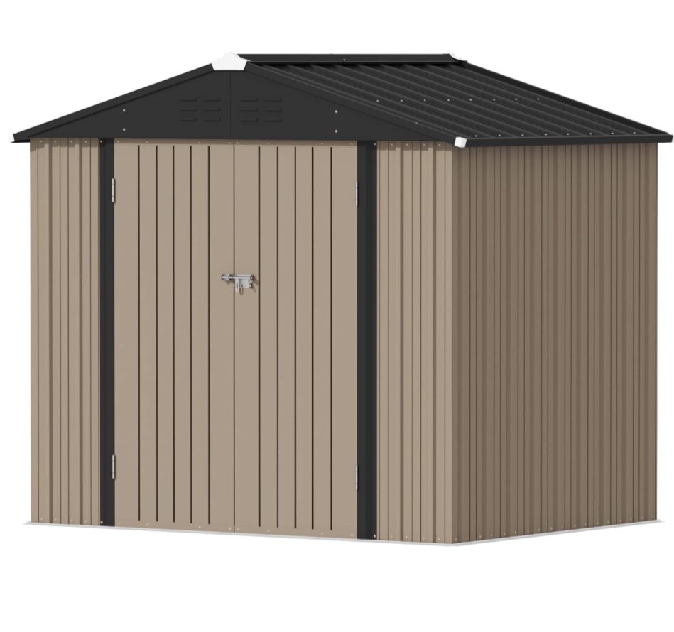 8 ft. W x 6 ft. D Metal Storage Shed
