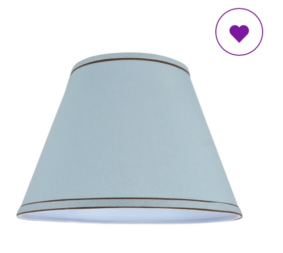 9.5" H Faux Linen Textured Fabric Empire Lamp Shade ( Spider ) in Light Blue