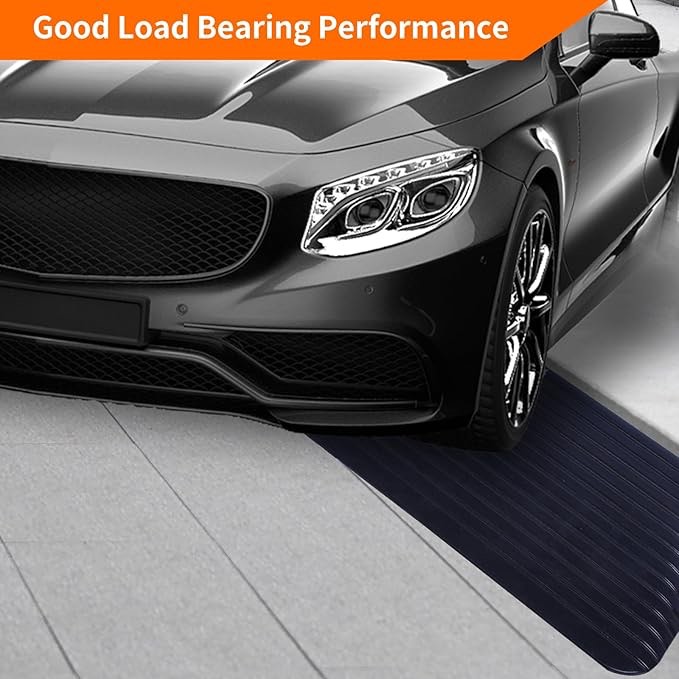 BESEA 2.5" Rise Rubber Threshold Ramp Wheelchair Ramp for Home Doorways 3.6 Feet Long 2200lbs Load Capacity Power Scooter Ramp