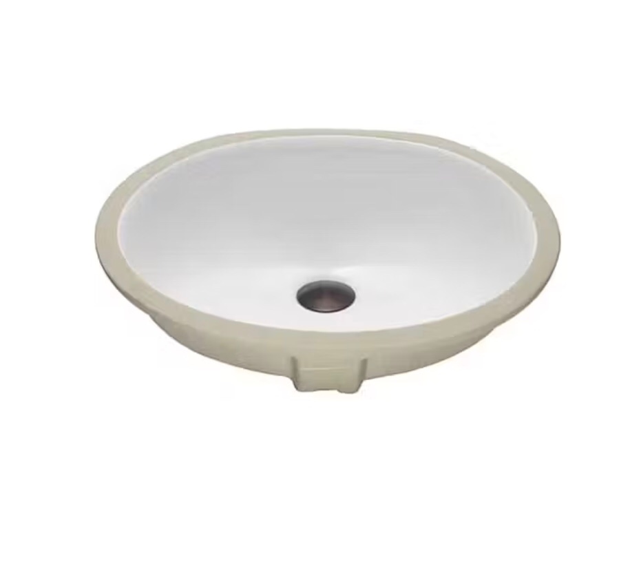 Lenova - UB-901W / Porcelain Bathroom Sink 19-3/8" X 15-3/4" X 8", Set of 3