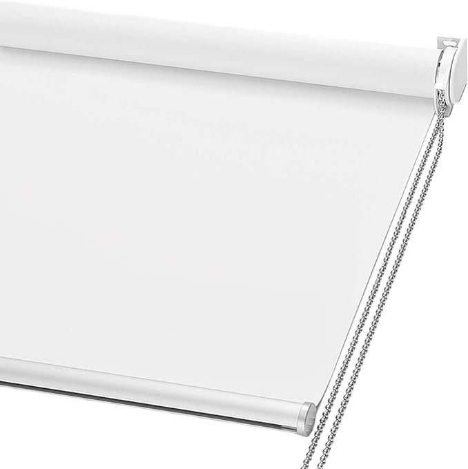 Cordless Zebra Blind Roller Shade, White