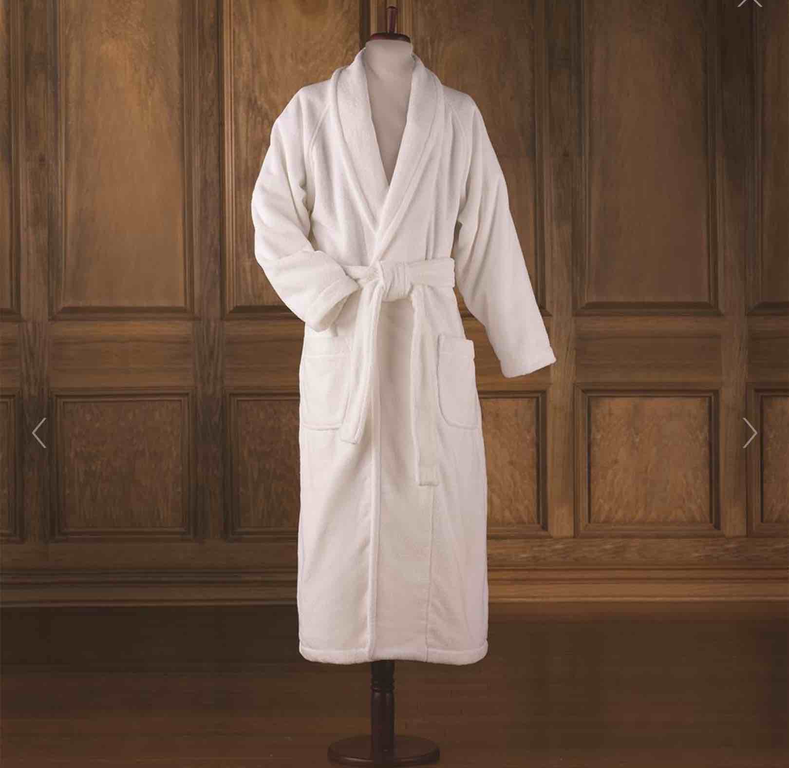 The Hammacher Schlemmer Genuine Turkish Cotton Luxury Bathrobe (White)