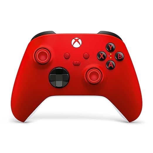 Xbox Core Wireless Gaming Controller – Pulse Red – Xbox Series X|S, Xbox One, Windows PC, Android, and iOS Pulse Red Wireless Controllers