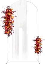 Fomcet 6.6x3.3FT Metal White Wedding Arch Backdrop Stand Balloon Arched Frame for Ceremony Birthday Party Graduation Bridal Baby Shower Anniversary BackgroundÂ Decoration