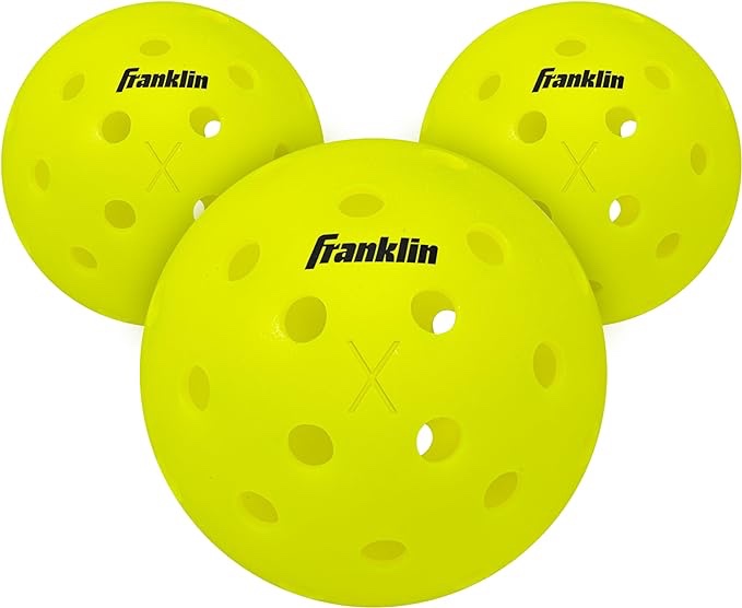 Franklin Sports X-26 Indoor Pickleballs - Indoor Court Pickleball Balls - 3 Pack, 12 Pack + Bulk 100 Pack of Pickleballs - USA Pickleball (USAPA) Approved Tournament Pickleballs - Multiple Colors