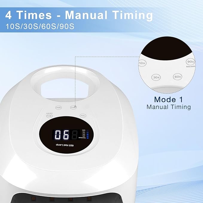 102W Powerful Cordless UV LED Nail Lamp, AZ GOGO Professional Rechargeable Nail Dryer with Battery Indicator & Automatic Sensors LCD Display, 3X Faster Curing Gel (Salon Level)