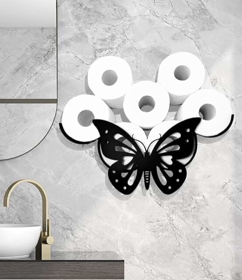 coolboy butterfly metal wall toilet paper holder