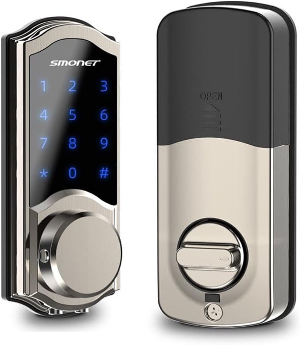 ( similar)Smart Deadbolt, SMONET Door Lock Keyless Entry, Bluetooth Locks Front Door Touch - Picture 1 of 11 