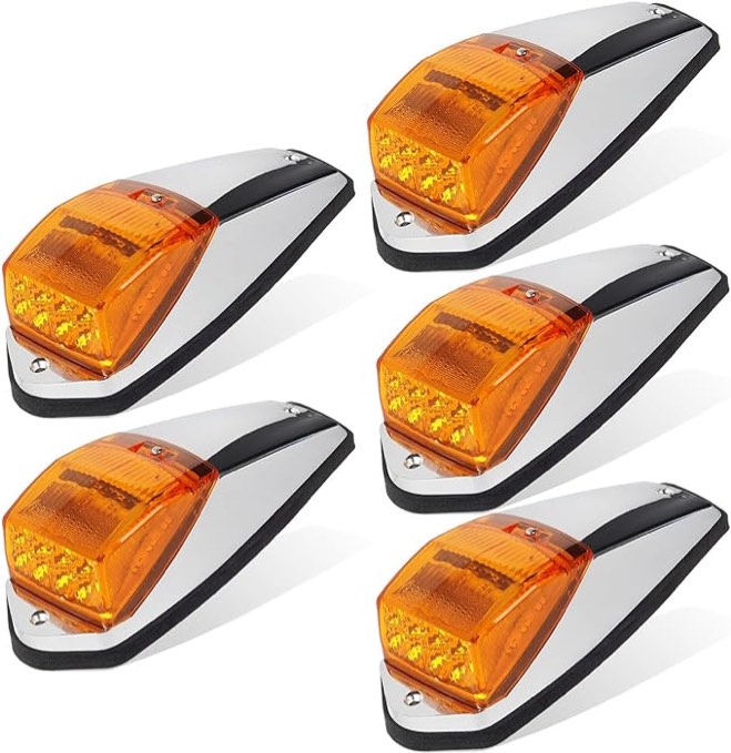 (similar)Partsam 31LED Amber Cab Marker Light Waterproof Top Roof Running Cab Lights Compatible with Peterbilt/Kenworth/Freightliner//Western Star/Mack/International/Paccar Trailer Trucks