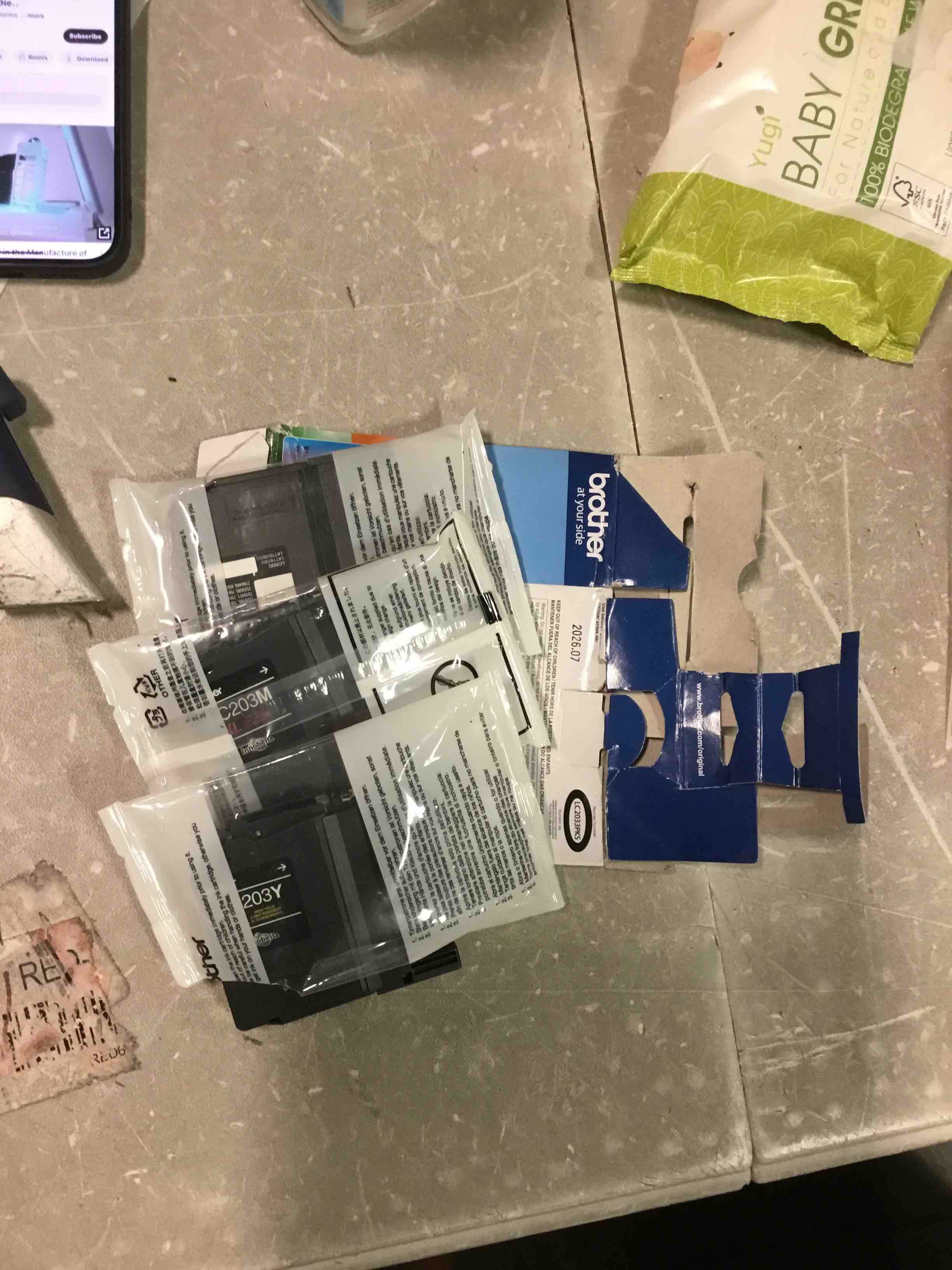 Brother Printer LC2033PKS Multi Pack Ink Cartridge, Cyan/Magenta/Yellow Cyan-Magenta-Yellow Cartridge