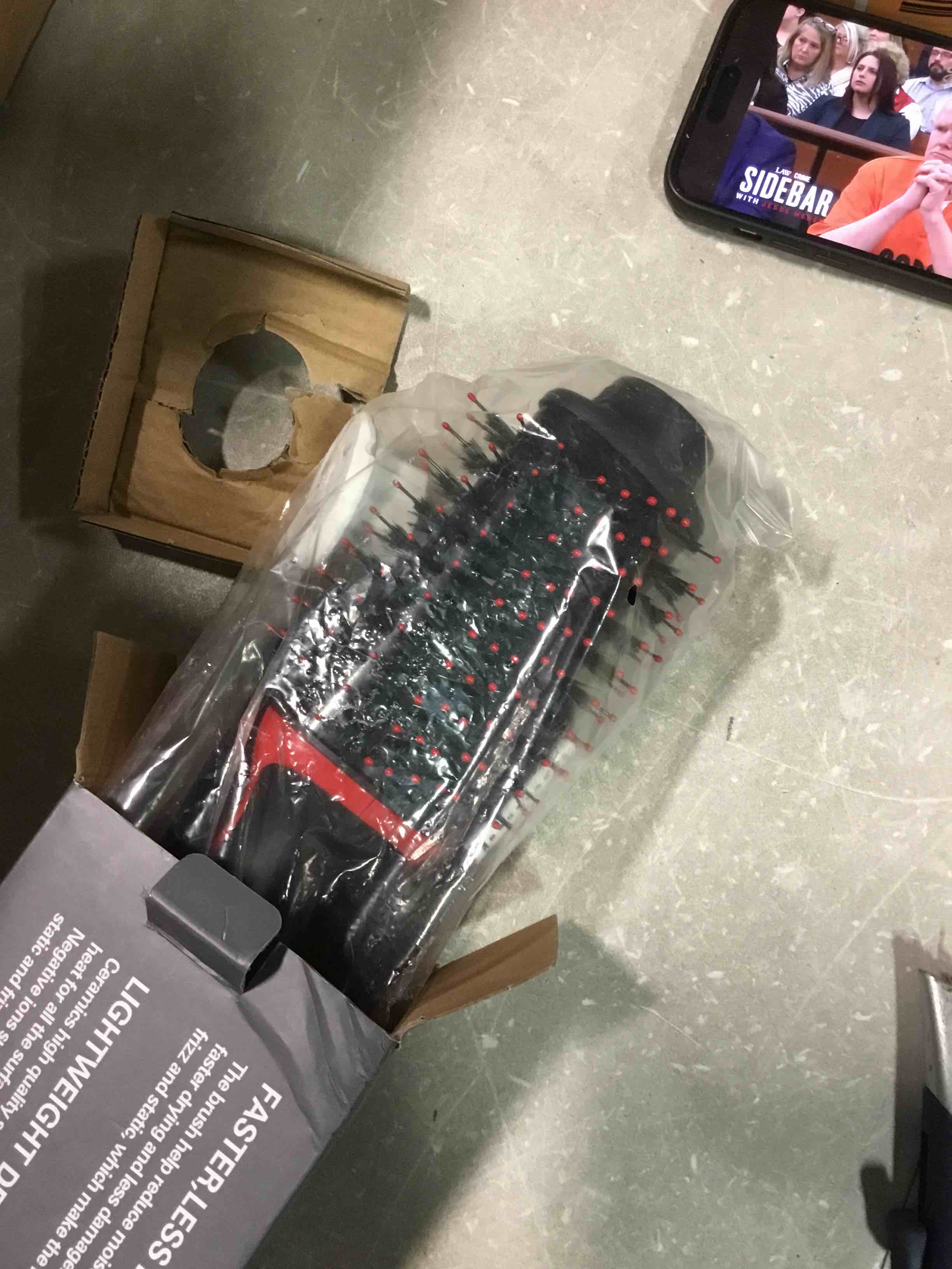 Plus 2.0 Dual Voltage Hair Dryer Brush with European Plug, 110V-120V/220V-240V Blow Dryer Brush for European Travel Hot Air Brush and Styler Volumizer with Negative Ion Anti-frizz Ceramic Titaniu