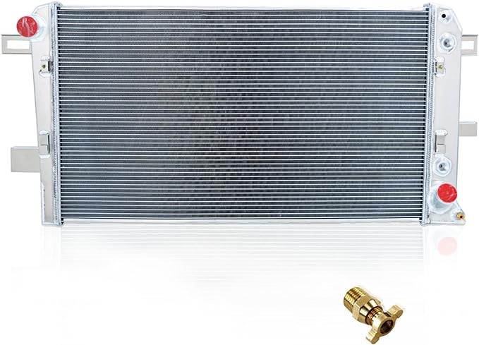 4 Row Core Aluminum Radiator Compatible With Chevy Silverado 2500HD 3500 HD 6.6 Duramax LB7 LLY 2001-2005