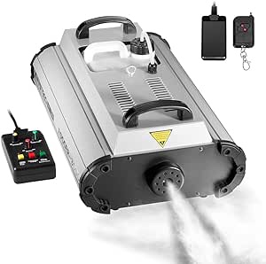 Fog Machine 3000 Watt with DMX 512, Wired Timer Remote, and Wireless Remote - Perfect for DJ Concerts, Halloween Parties, and Stage Performances 3000W Fog Machine