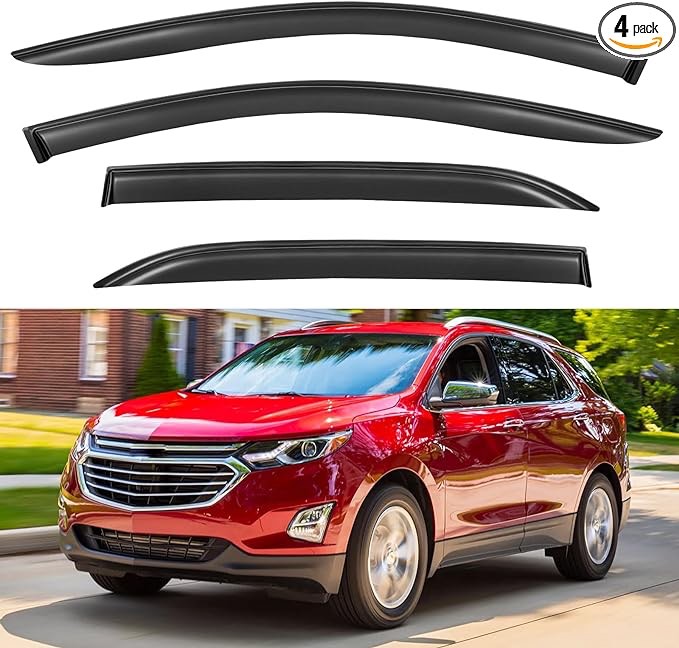 Window Visors Rain Guards Shield for 2018-2024 Chevrolet Equinox, Window Wind Deflectors Vent Shades for 18-24 Chevy Equinox