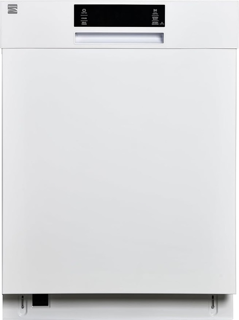 Kenmore 2214602 24" Built-in Stainless Steel Tub SmartWash, Smart Dry, and MoreSpace Adjustable Rack, 57 dBA Energy Star Certified Dishwasher, White