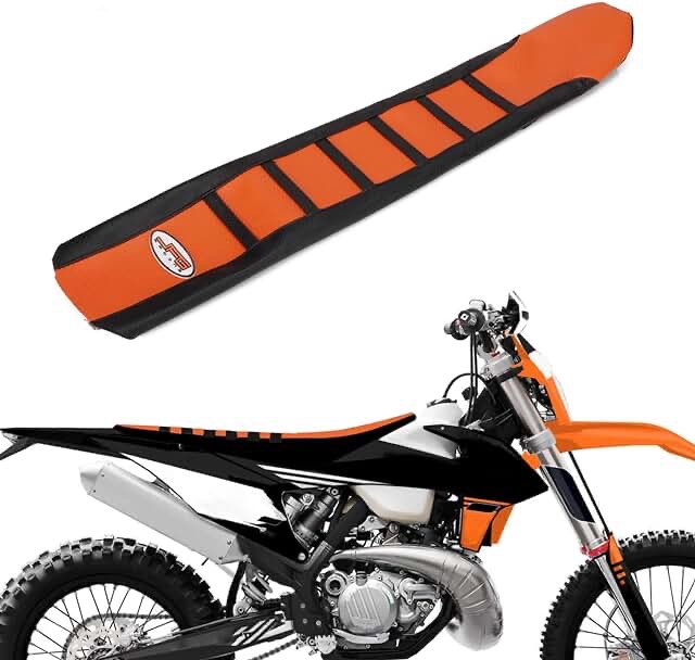 AnXin Motorcycle Seat Cover Gripper Soft Skin for 85 105 SX 125 EXC 125 150 SX XC 200 EXC XC-W 250 SX SX-F XC-W XC 300 EXC XC XC-W 350 SX-F 450 EXC 450 SX SX-F XC-W 500 EXC XC-W 525 SX Orange