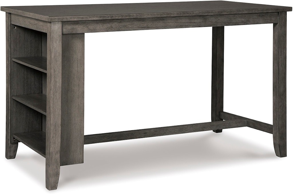 Caitbrook Counter Height Dining Table with Shelves