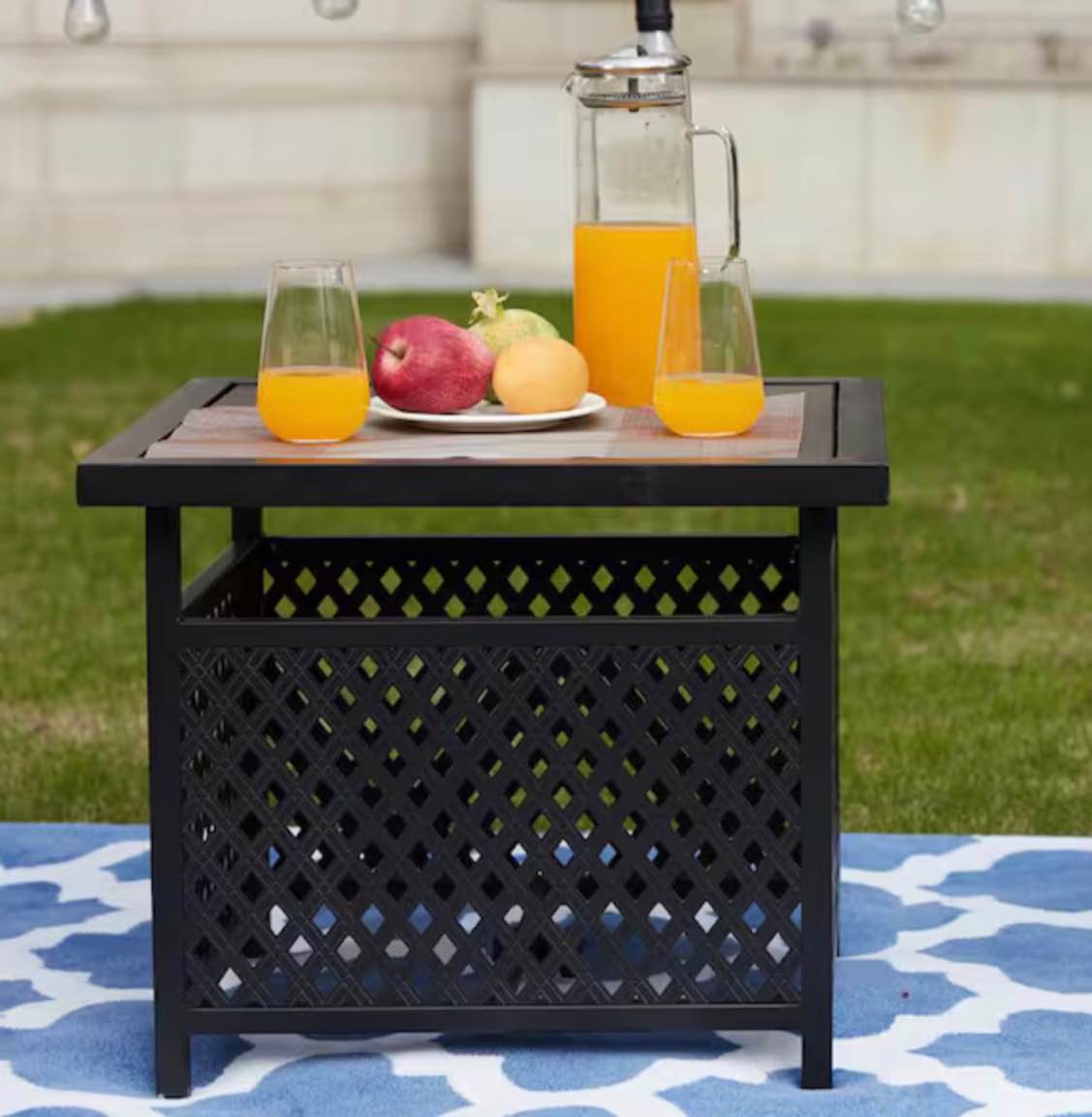 Patio Festival Square Metal Outdoor Coffee Table