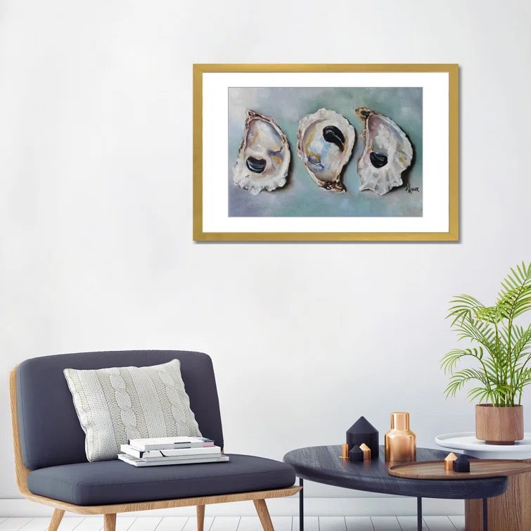 Bay Oyster Shells by Kristine Kainer Print