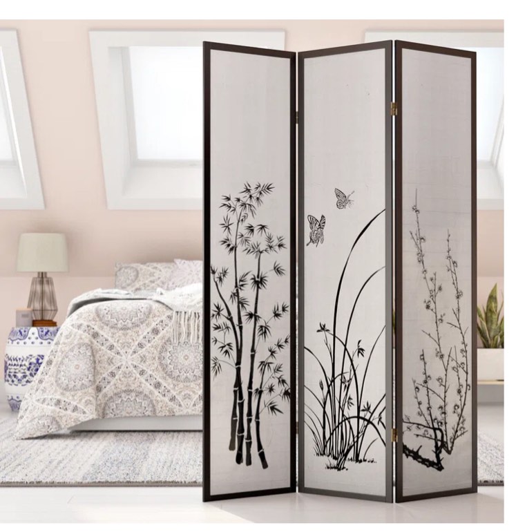 Evaline 71'' H Folding Room Divider