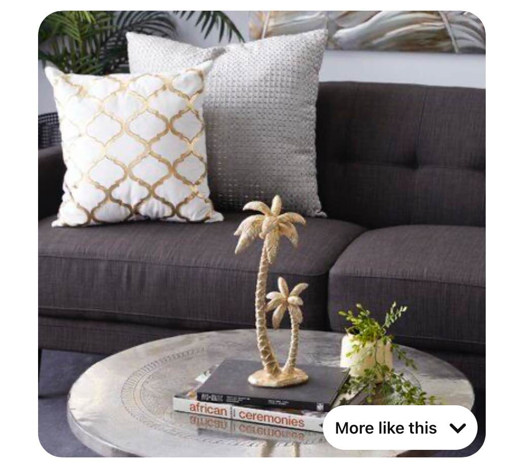 Mckinnie Polyresin Coastal Palm Tree Sculpture ( broken)