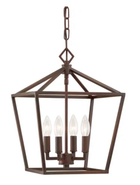 Hertford 4 - Light Lantern Geometric Pendant(incomplete missing light )