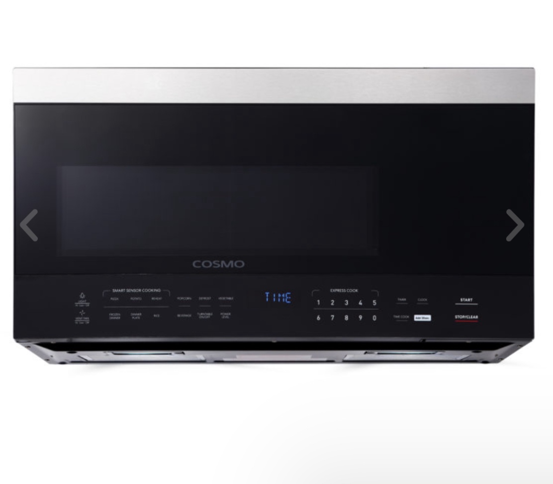 Cosmo COS-3016ORM1SS 30 in. Over-the-Range Microwave Oven with Vent Fan