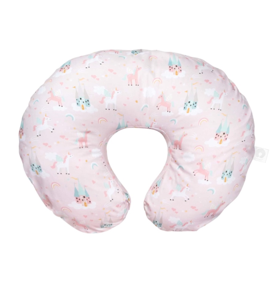 Boppy Nursing Pillow Original Support, Gray Dinosaurs, Ergonomic Nursing Essentials for Bottle and Breastfeeding, Firm Hypoallergenic Fiber Fill, with Removable Nursing Pillow Cover, Machine Washable