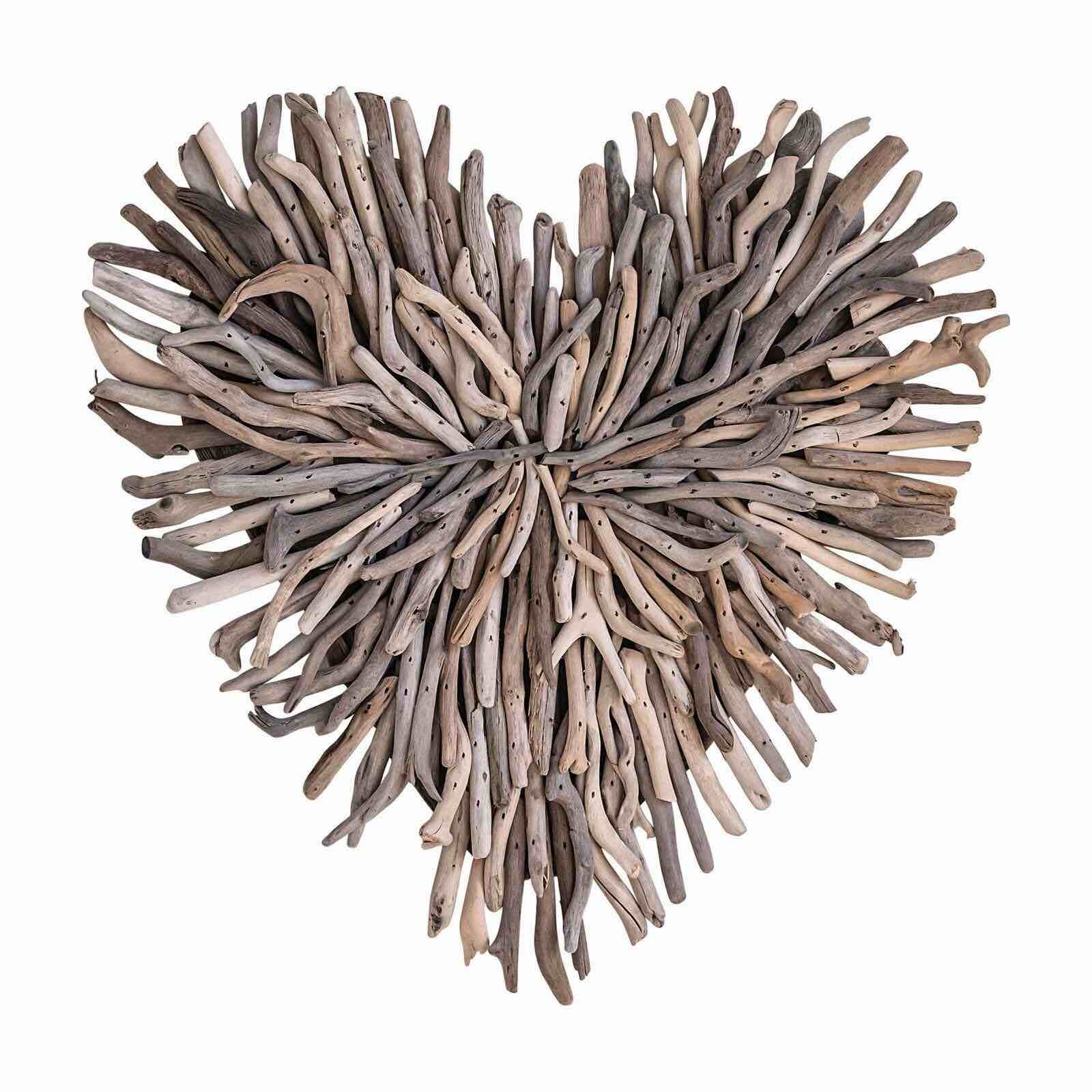3R Studios Driftwood Heart Shaped Wall Sculpture