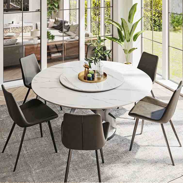 dotsie modern round dining table (incomplete top only)