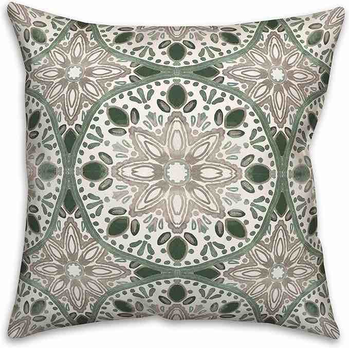 green accent pillow