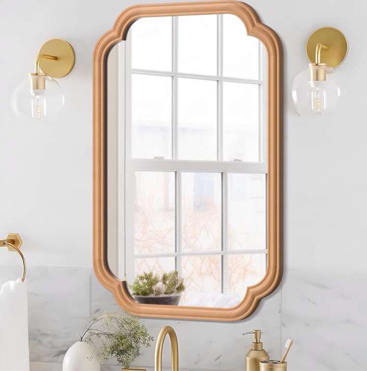 gold bathroom mirror 