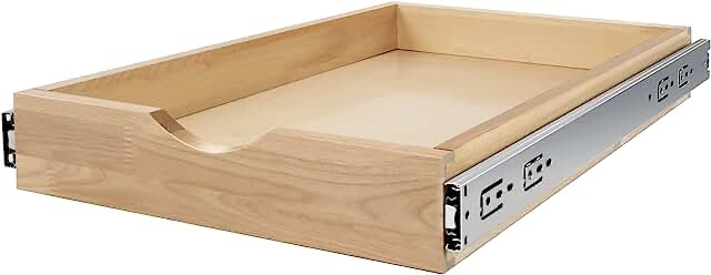 WelFurGeer Kitchen Organization and Storage, Pull Out Drawers for Kitchen Cabinets, Cabinet Drawers Slide Out, Pull Out Cabinet Shelf, Wood Rack for Kitchen, Bathroom (21" Wide)