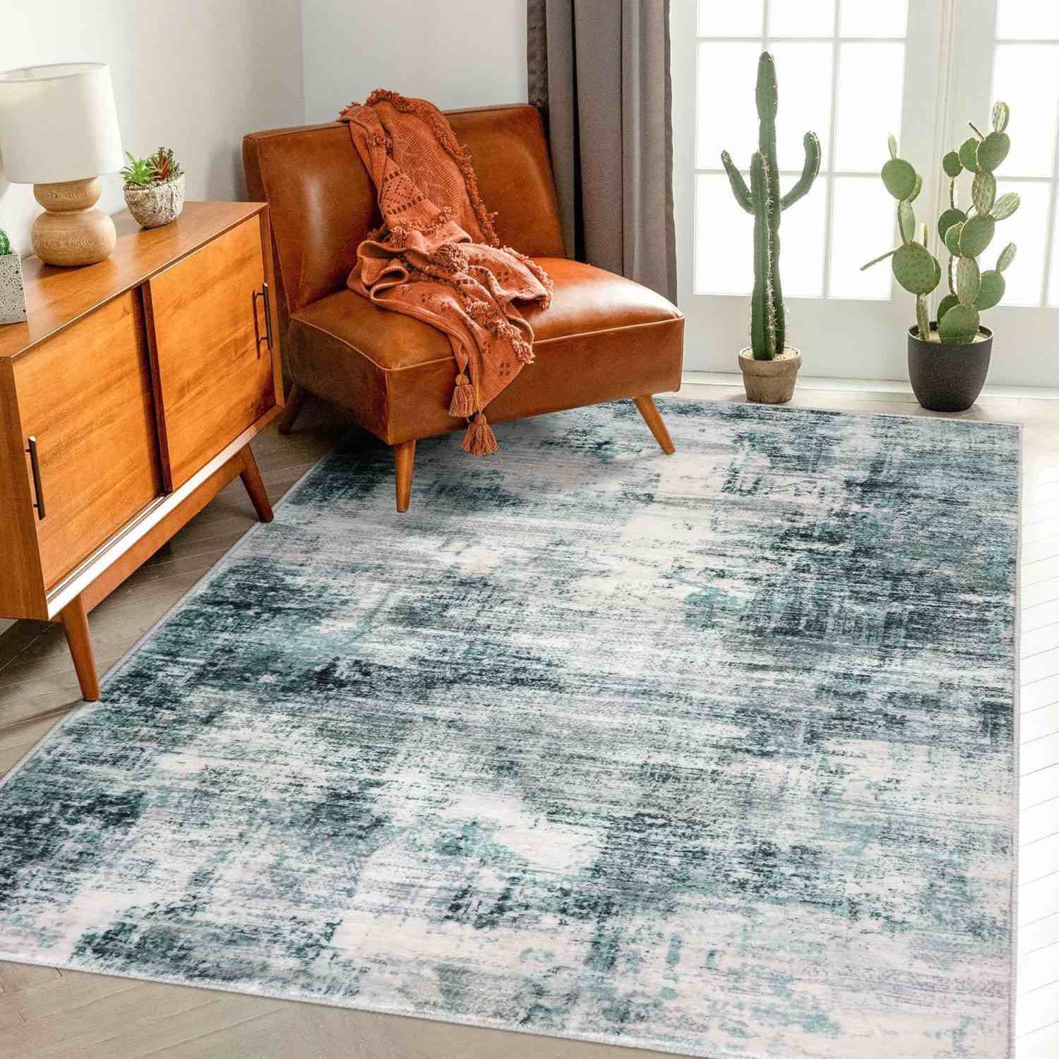 Member's Mark Everwash Washable Area Rug, 6'6"x 9'6", Soft green