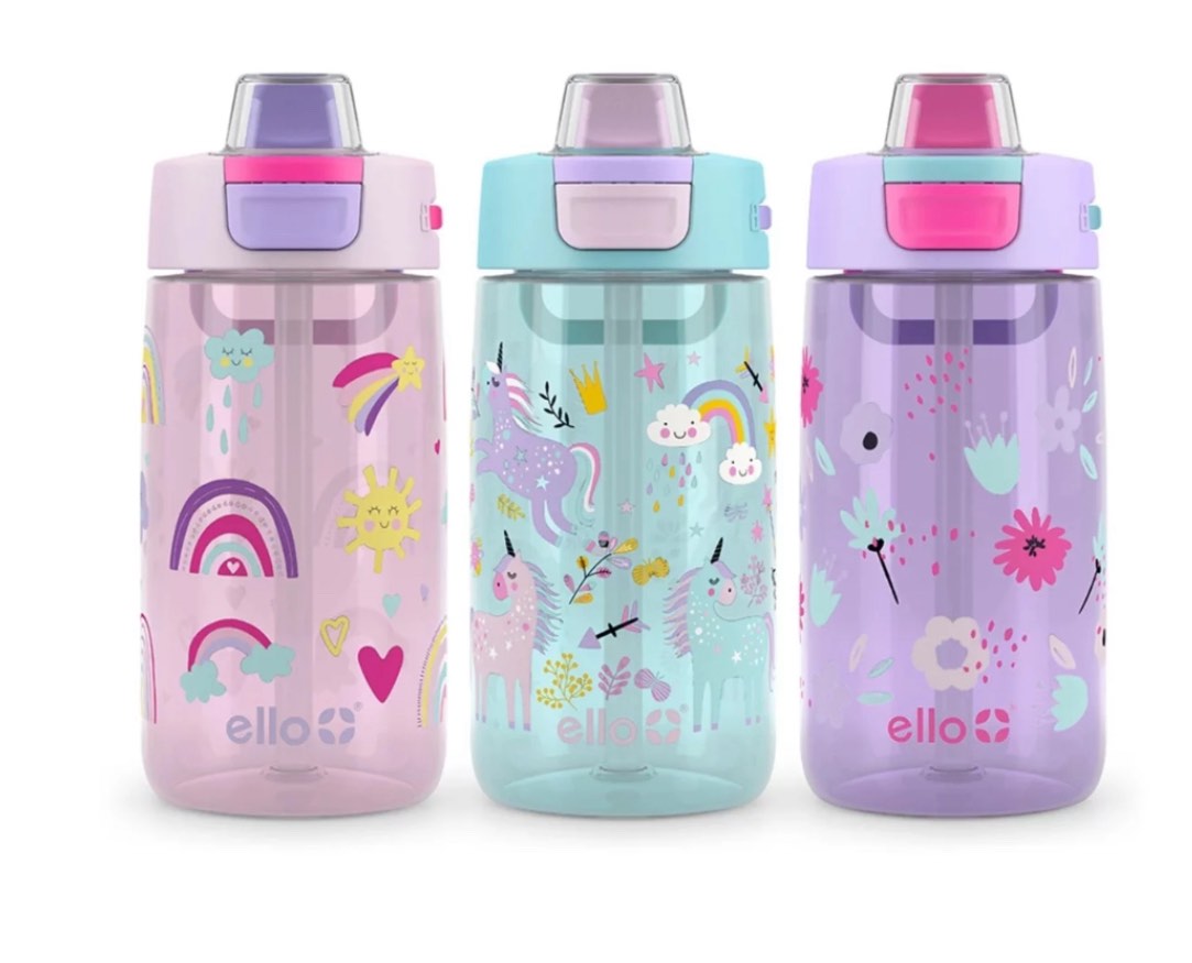 Ello Colby 14 Ounce Tritan Water Bottle Girls Pack