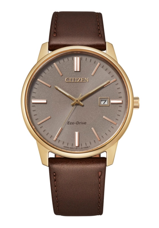 Citizen BM7593-09X Eco Drive Dress Classic Watch with Leather Strap 40mm