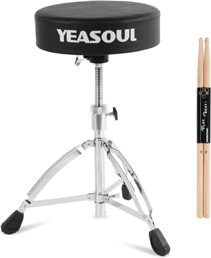 CAHAYA Drum Throne: Padded Drum Stools Folding Drum Seat Universal Drum Chair with Anti-Slip Feet for Kids and Adult