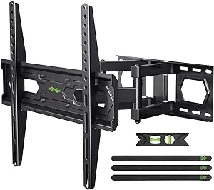 USX MOUNT UL Listed Full Motion TV Wall Mount for Most 32"-70" Flat Screen/LED/4K TVs, Swivel/Tilt TV Bracket with Articulating Dual Arms, Max VESA 400x400mm, Load 110lbs, for 16" Wood Stud