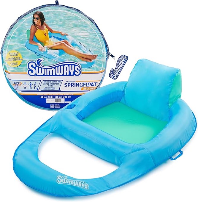 SwimWays Spring Float Pool Lounge Chair