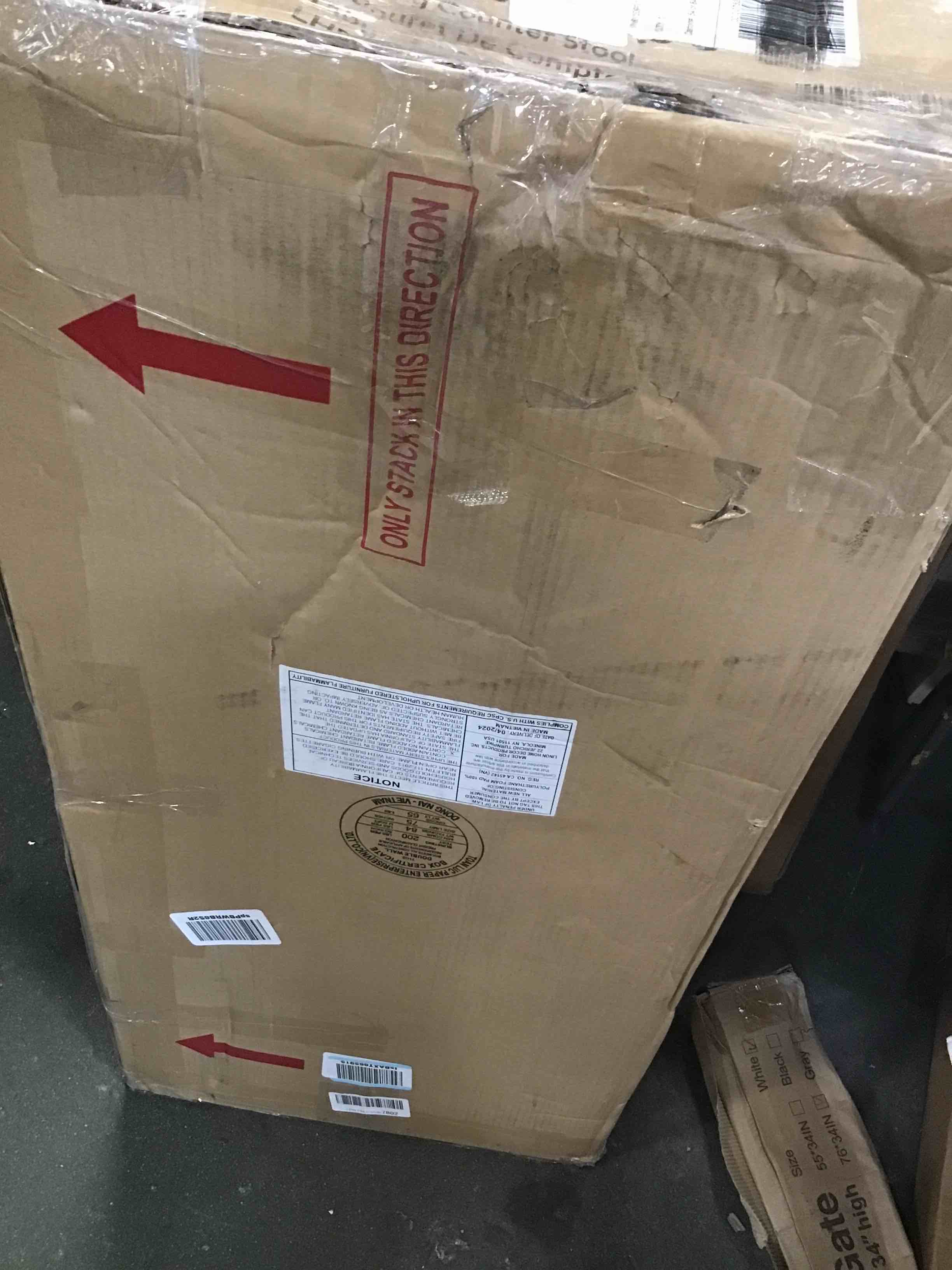 Linon Home Decor Keira Pad Back Folding Counter Stool, 24Inch Merlot