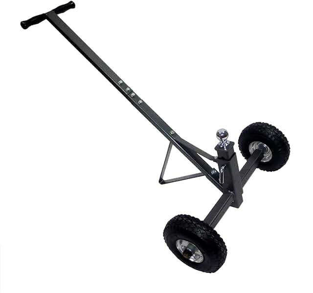 (Similarly)DEXSO Trailer Dolly, 600 lbs Tongue Weight Capacity, Carbon Steel Trailer Mover with 16"- 24" Adjustable Height, 1-7/8" Hitch Ball & 10" Crackproof Tires, for Car RV Trailer Boat Moving