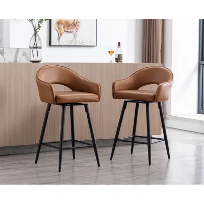 Blue Swivel solid wood upholstered low back counter height stools 06FOC0010BBL (similar to stock photo)