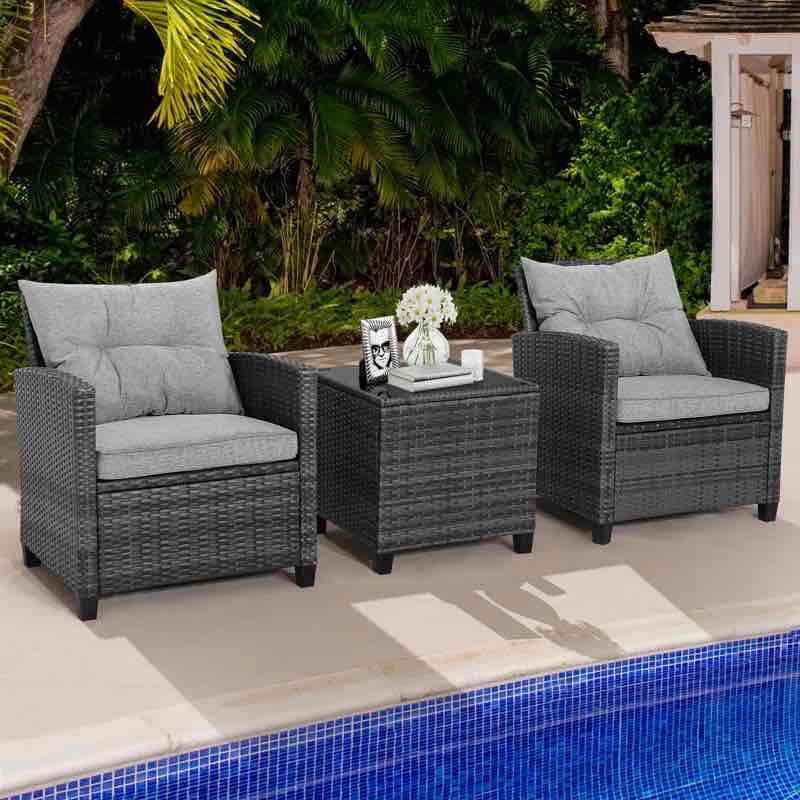 Patiojoy 3 Piece Seating Group with Cushions *incomplete* 
