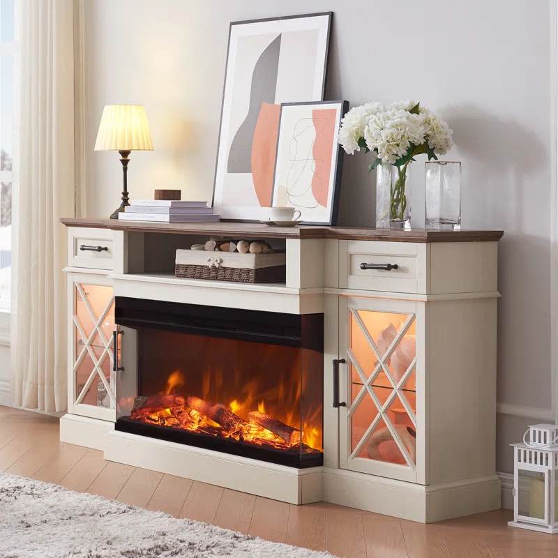 Gaobo Farmhouse Fireplace TV Stand For TVs Up To 80'' *incomplete* 